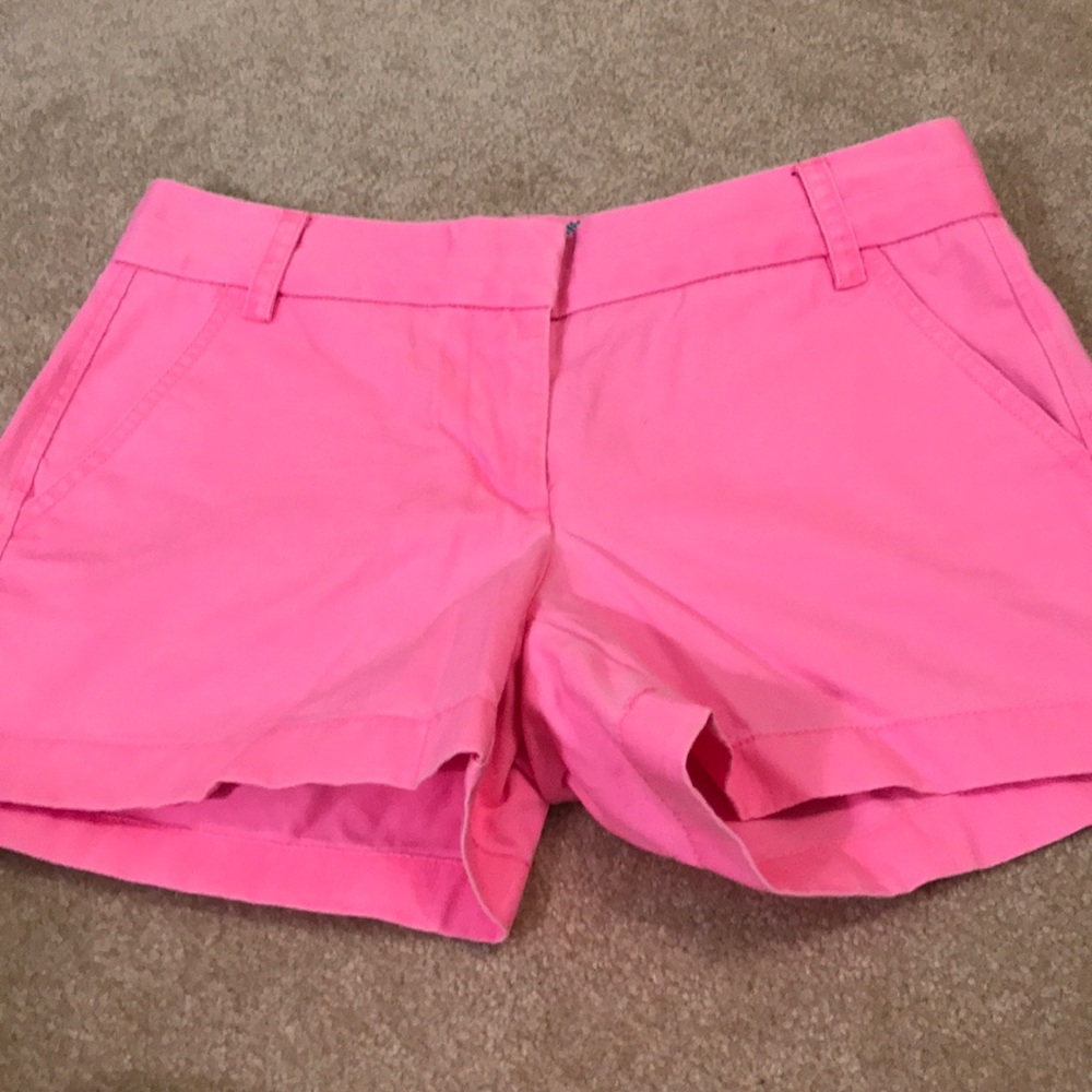 Neon Pink J CREW Chino Shorts